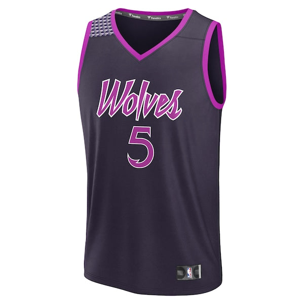 Anthony Edwards Minnesota Timberwolves  2025/26 City Edition Fast Break Jersey - Purple