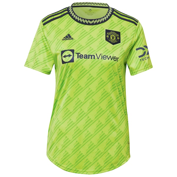 Bruno Fernandes Manchester United adidas Women's 2022/23 Third Replica Player Jersey - Neon Green