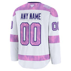 New York Rangers  2024 Hockey Fights Cancer Custom Practice Jersey - White