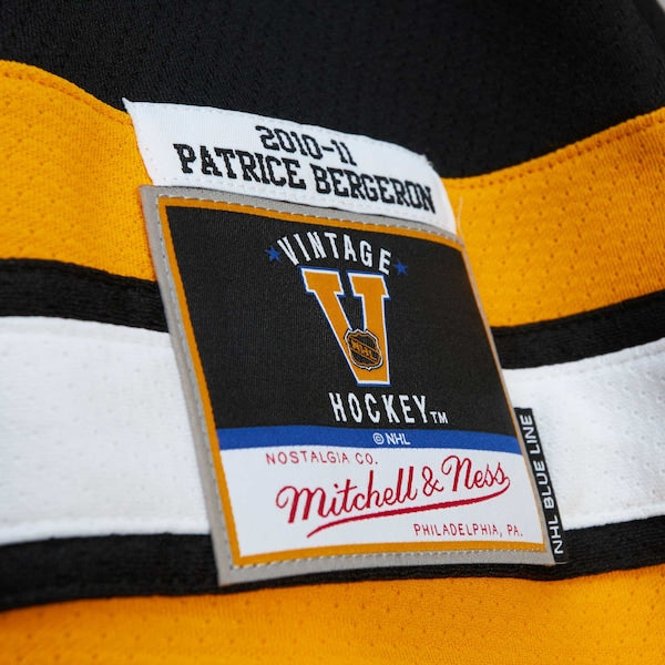 Patrice Bergeron Boston Bruins Big & Tall 2010 Alternate Captain Patch Blue Line Player Jersey - Black