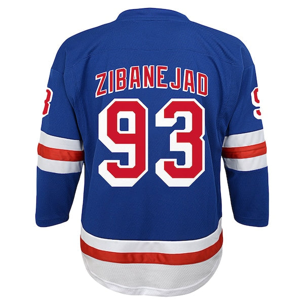 Mika Zibanejad New York Rangers Youth Home Replica Player Jersey - Blue