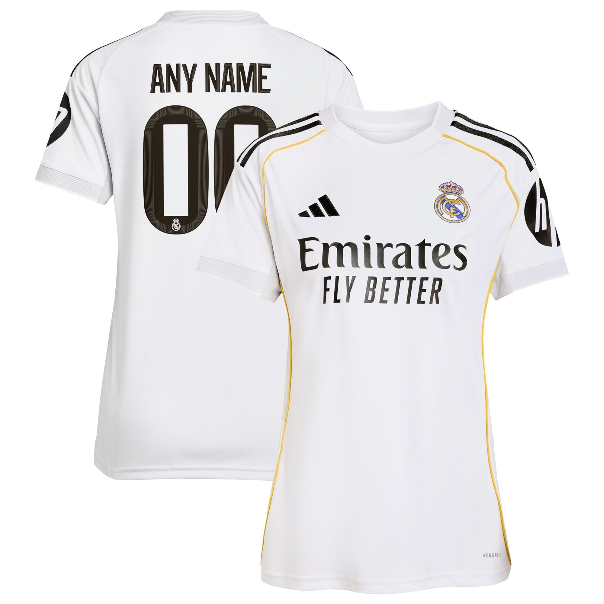 Los Merengues adidas Women's 2025/26 Away Replica Custom Jersey - Blue/White