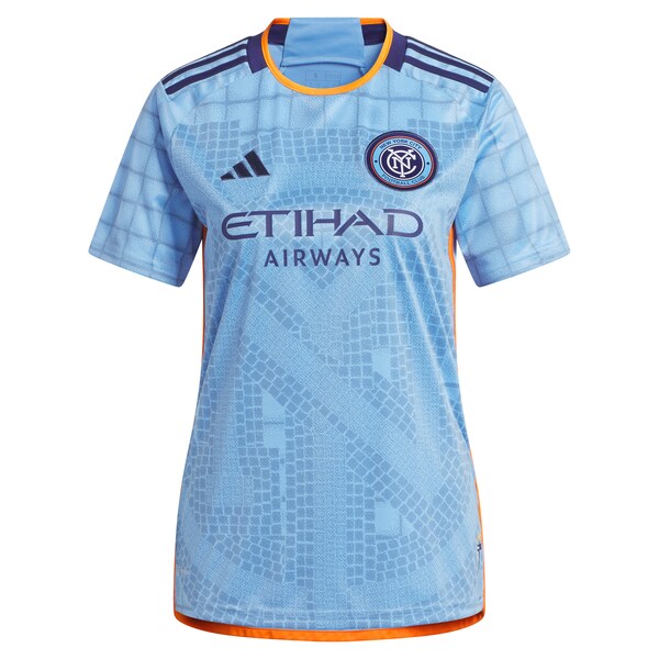 New York City FC adidas Women's 2024 The Interboro Kit Replica Custom Jersey - Light Blue