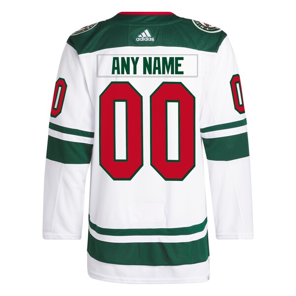 Minnesota Wild adidas  Away  Primegreen Authentic Custom Jersey - White