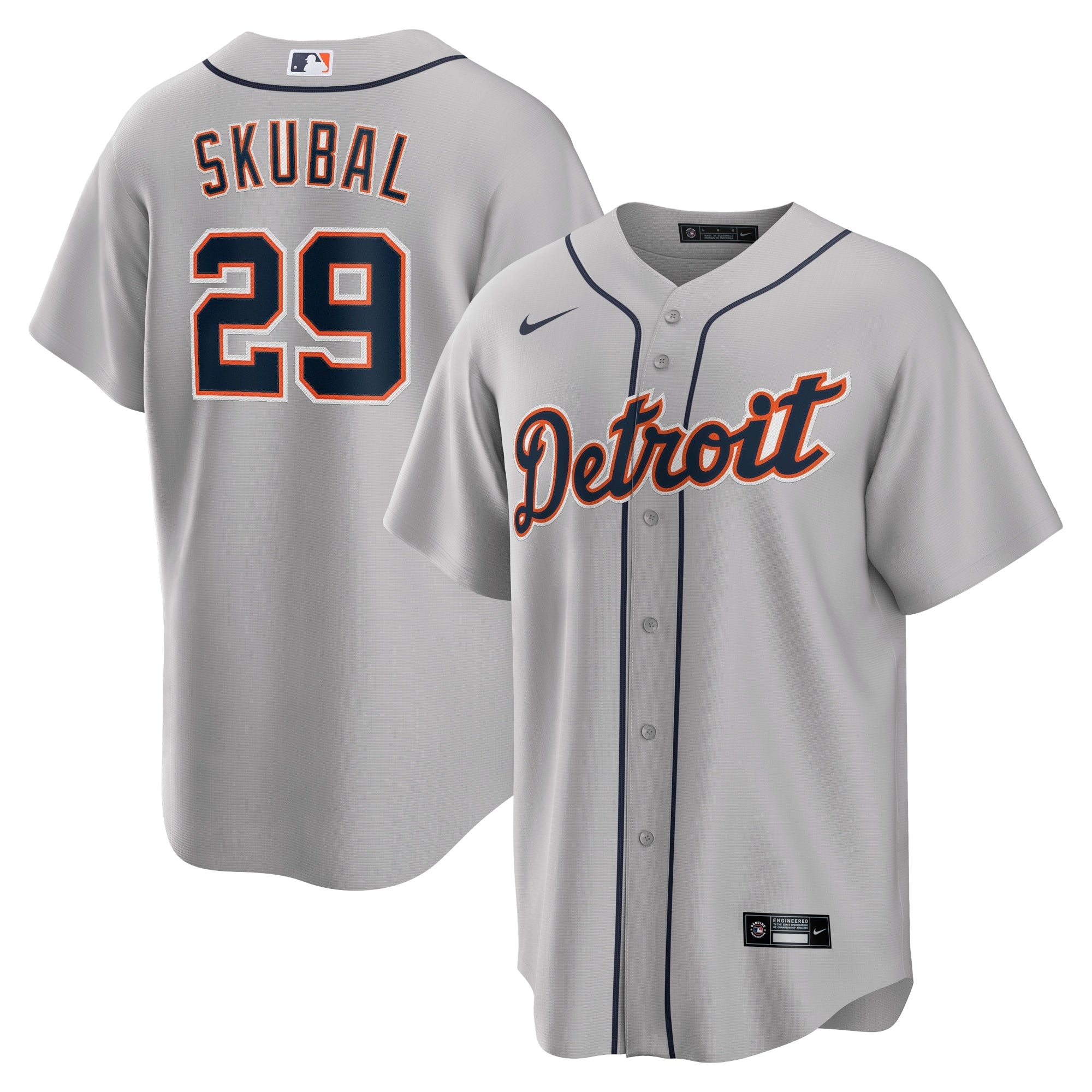 Tarik Skubal Detroit Tigers Nike Home Replica Jersey - White/Gray