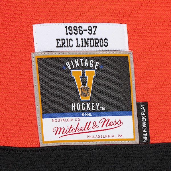 Eric Lindros Philadelphia Flyers 1996-97 Power Play Jersey - Orange/White