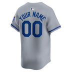Kansas City Royals Nike Away Limited Custom Jersey - Gray