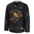 Pittsburgh Penguins  2024 Military Appreciation Personalized Long Sleeve Practice Jersey - Black