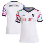 St. Louis City SC adidas Women's 2024 Pride Pre-Match Top - White