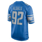 Tyson Alualu Detroit Lions Nike  Game Jersey -  Blue