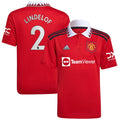 Victor Lindelof Manchester United adidas Youth 2022/23 Home Replica Player Jersey - Red