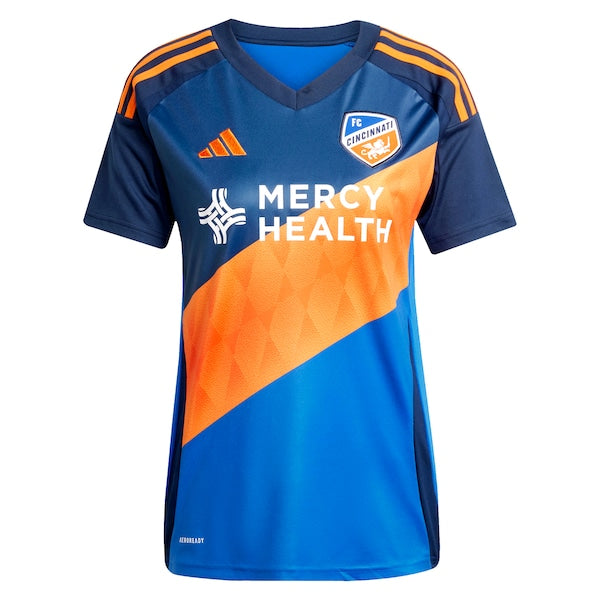 FC Cincinnati adidas Women's 2025 Orange and Blue Legacy Kit Replica Jersey - Blue