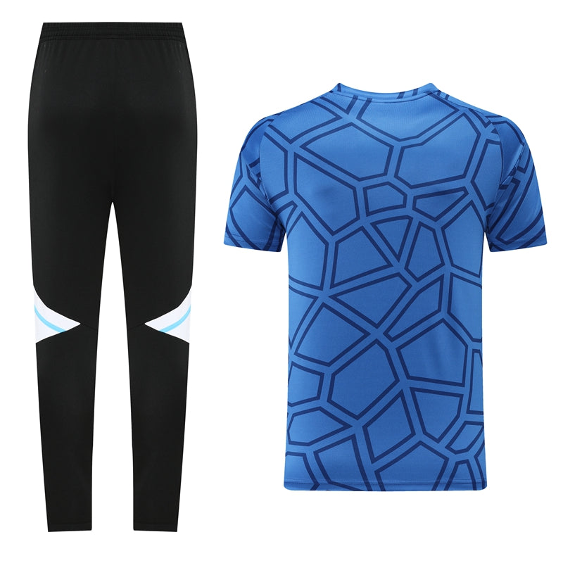 Adidas Short Sleeve Training Jersey Set - AD01- Blue/Black