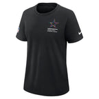 Dallas Cowboys Nike Women's 2025 NFL Crucial Catch Tri-Blend Dri-FIT T-Shirt - Black