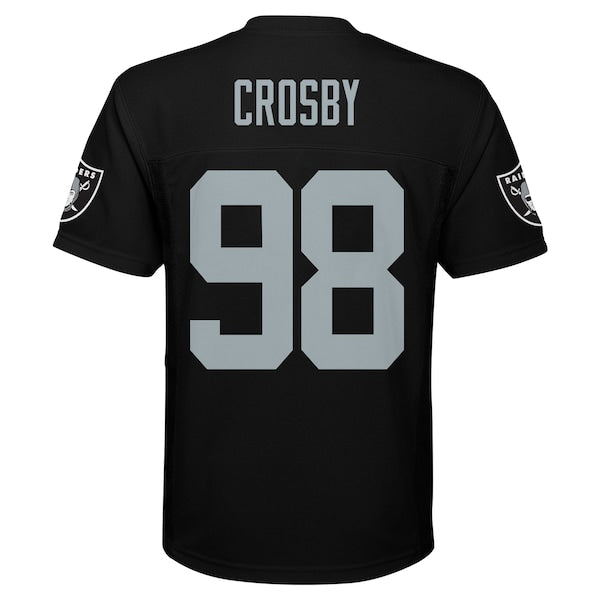 Maxx Crosby Las Vegas Raiders Youth Replica Player Jersey - Black