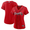 Atlanta Braves Nike Women's Alternate Replica Team Jersey - Red