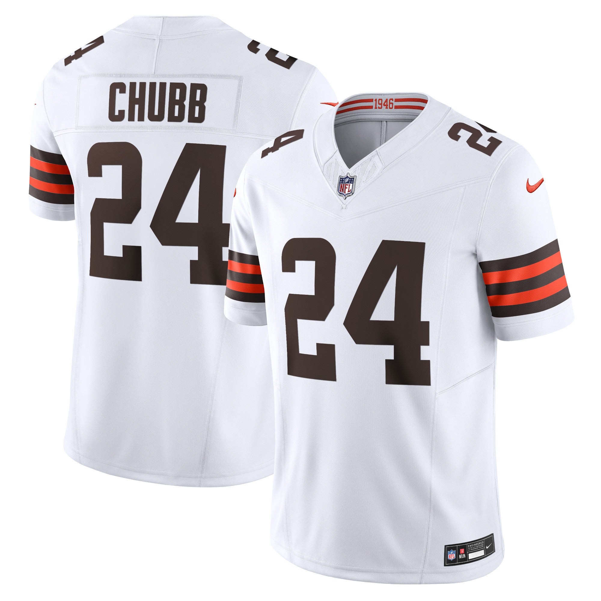 Nick Chubb Cleveland Browns Nike Vapor F.U.S.E. Limited Jersey - Brown/White