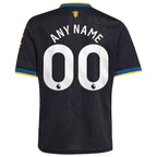 Manchester United adidas Youth 2025/26 Third Replica Custom Jersey - Black/White/Red