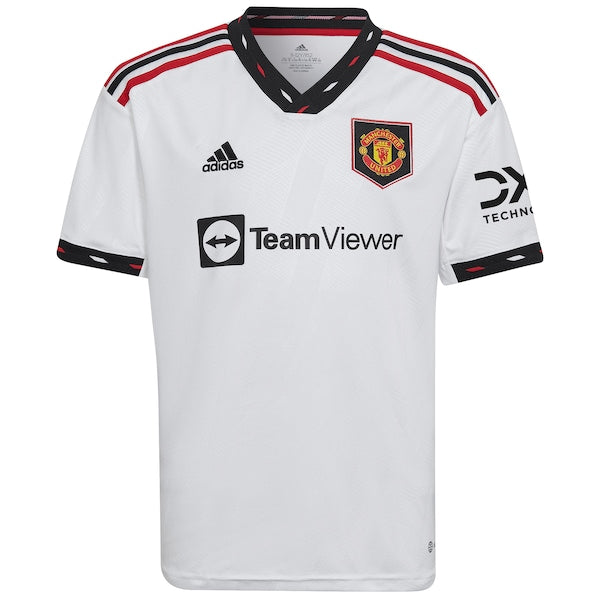 Aaron Wan-Bissaka Manchester United adidas Youth 2022/23 Away Replica Player Jersey - White