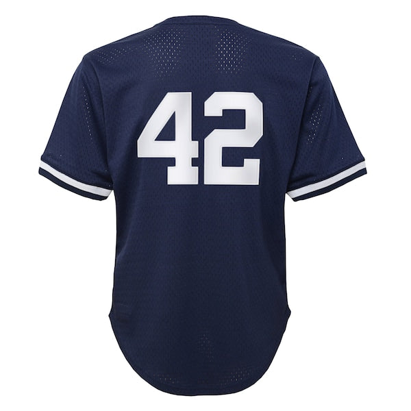 Mariano Rivera New York Yankees Youth Cooperstown Collection Mesh Batting Practice Jersey - Navy