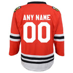 Chicago Blackhawks Youth Replica Custom Jersey - Red