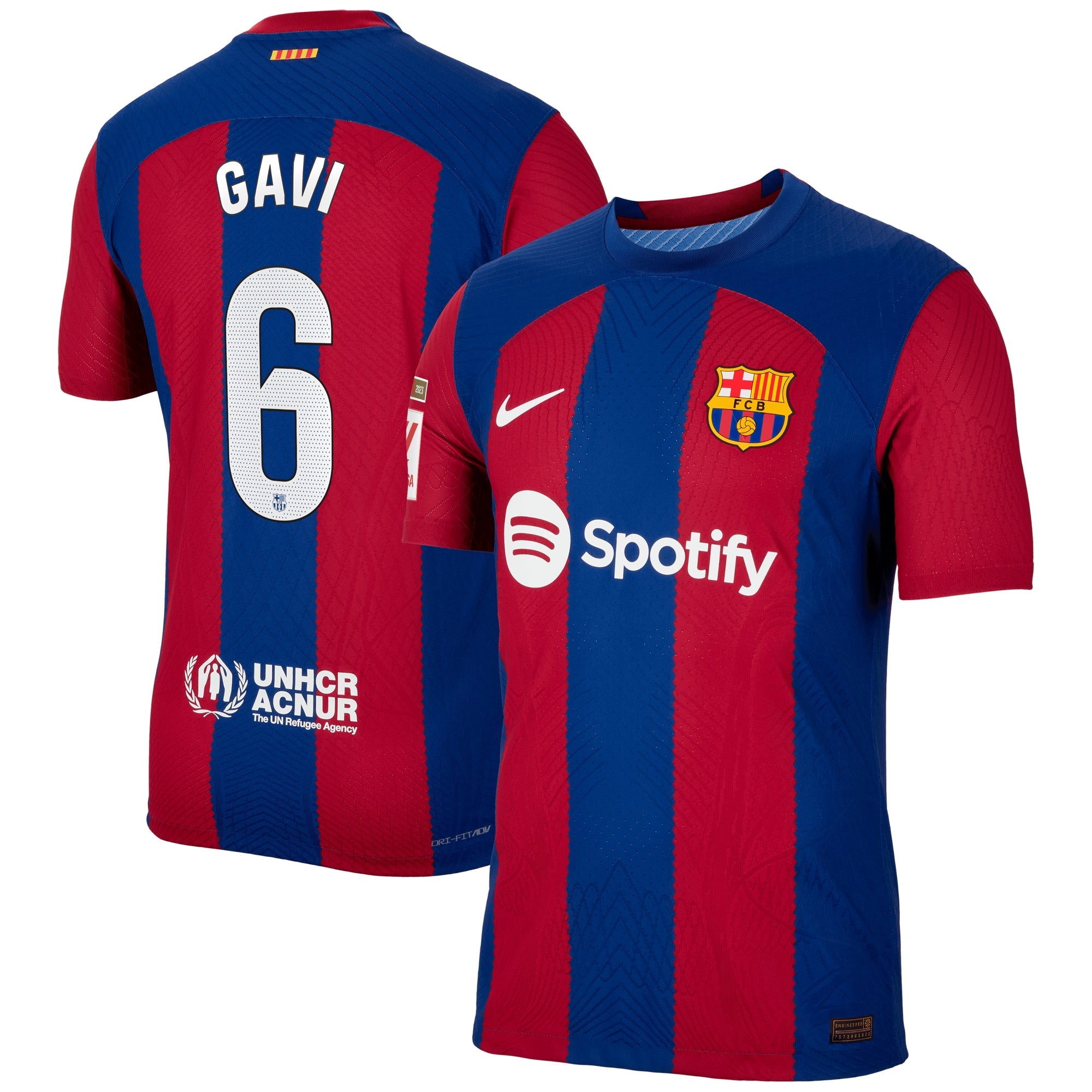 Gavi Barcelona Nike 2023/24 Third Authentic Jersey - Aqua/Royal/White