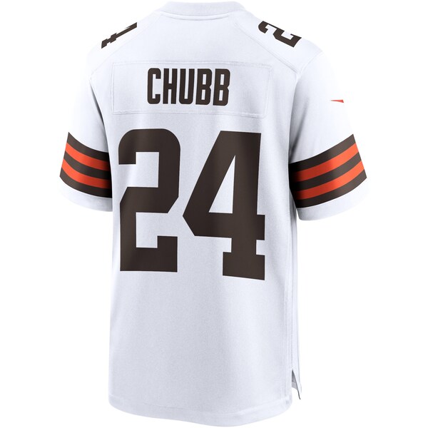 Nick Chubb Cleveland Browns Nike Game Jersey - White/Brown