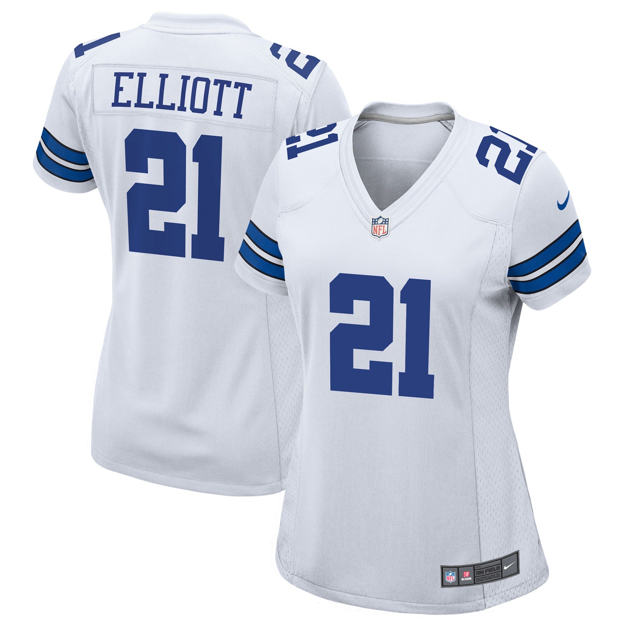 Ezekiel Elliott Dallas Cowboys Nike Women's Alternate Game Team Jersey - Navy/White