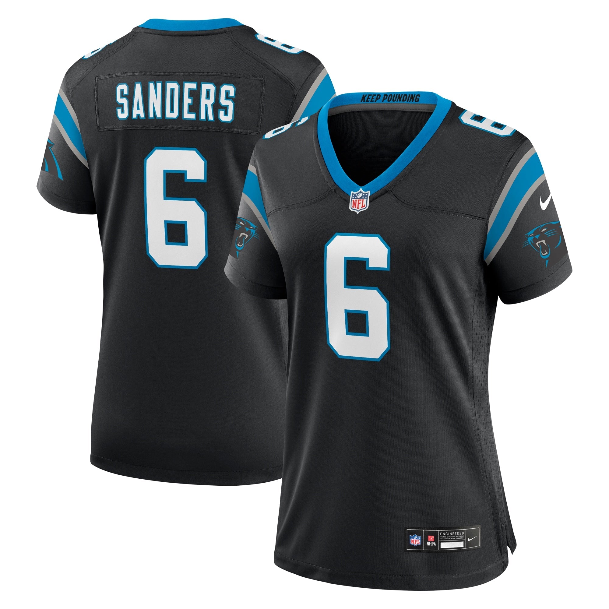 Miles Sanders Carolina Panthers Nike Women's Team Game Jersey - Blue/Black