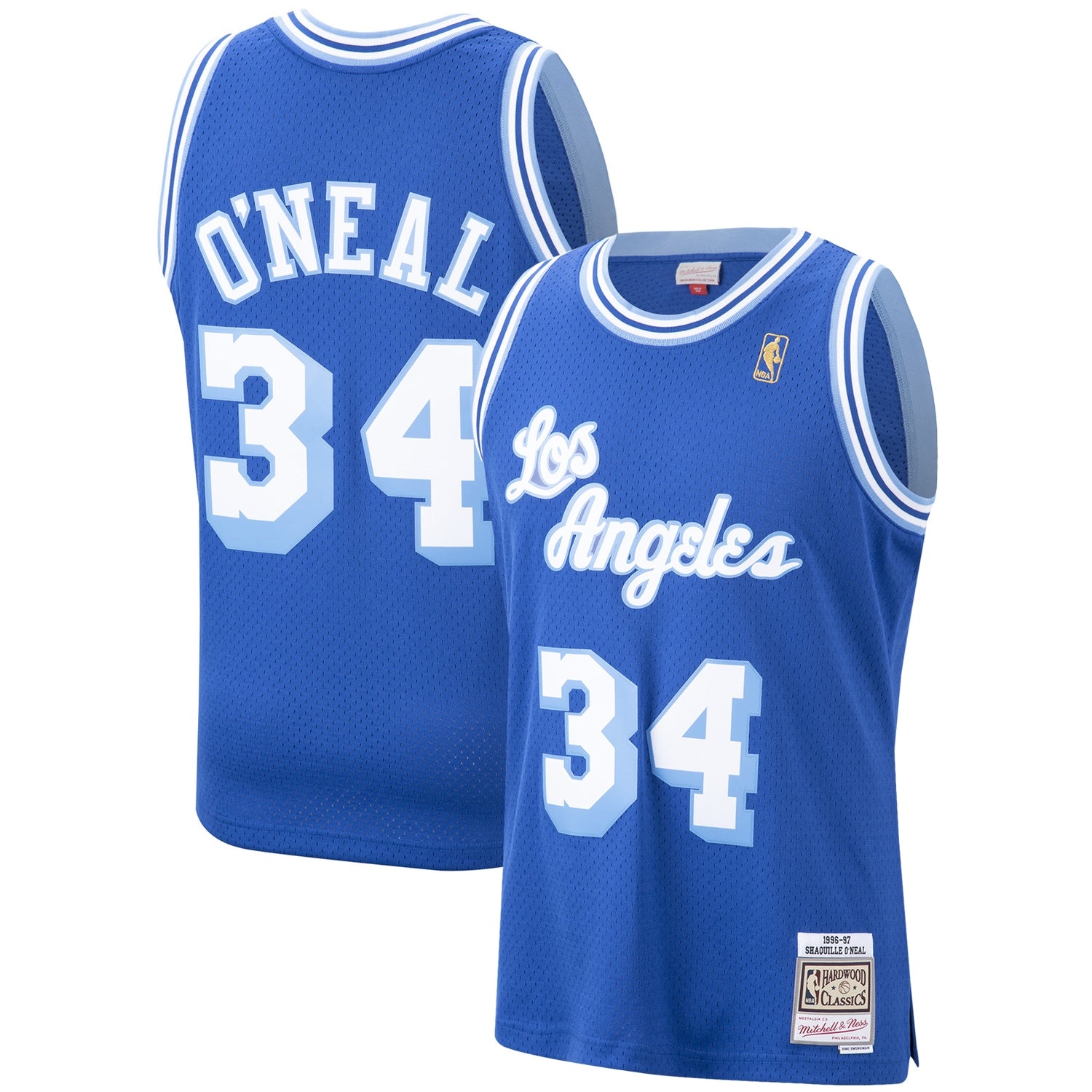 Shaquille O'Neal Los Angeles Lakers  1996/97 Hardwood Classics Swingman Jersey - Gold/Purple/Royal