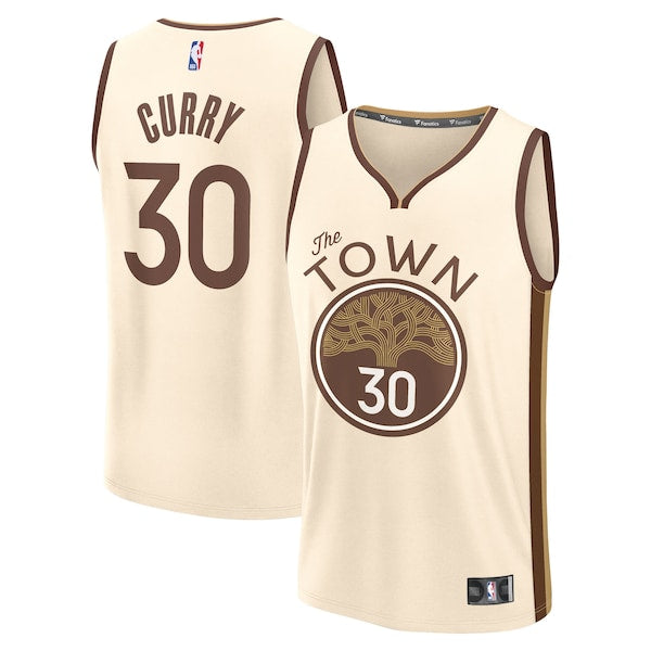 Stephen Curry Golden State Warriors  2025/26 City Edition Fast Break Jersey - Tan