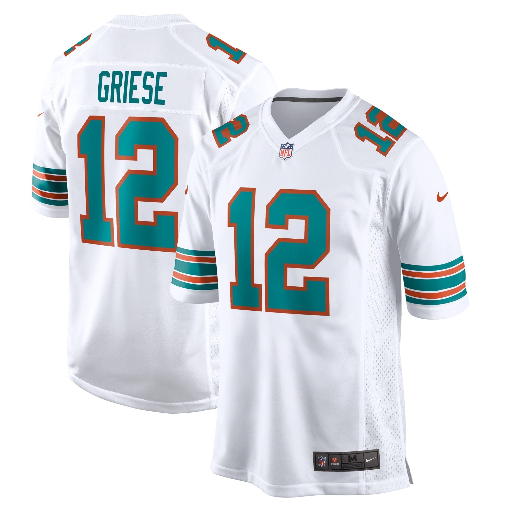 Bob Griese Miami Dolphins Nike Retired Player Jersey - Aqua/White