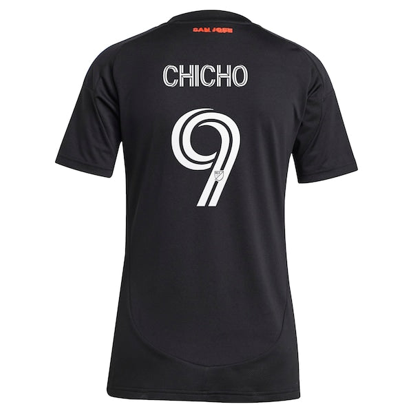 Cristian Arango San Jose Earthquakes adidas Women's 2025 Headliner Replica Player Jersey - Black