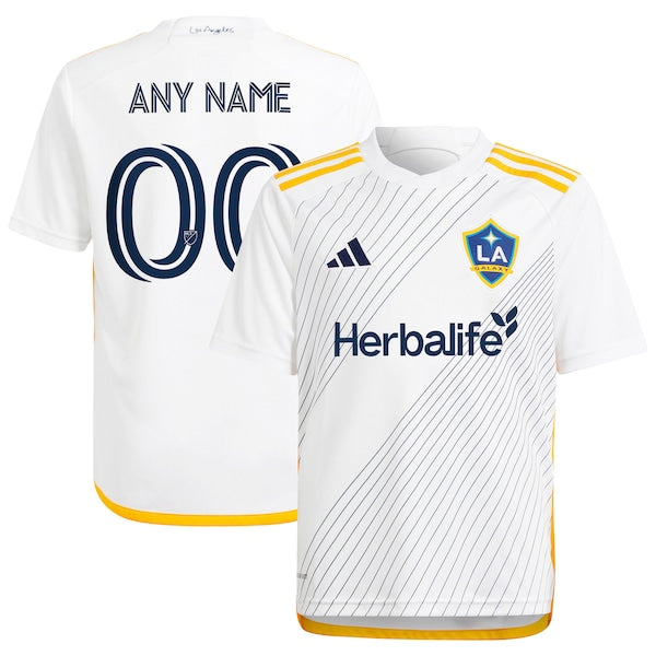 LA Galaxy adidas Youth 2024 Angeleno Kit Replica Custom Jersey - White