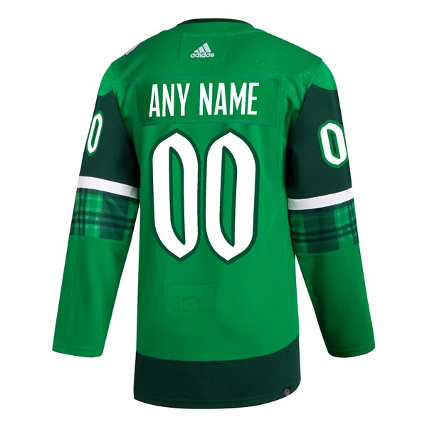 Colorado Avalanche adidas St. Patrick's Day Authentic Custom Jersey - Kelly Green