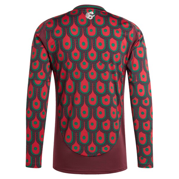 Mexico National Team adidas 2024 Home Replica Long Sleeve Jersey - Burgundy