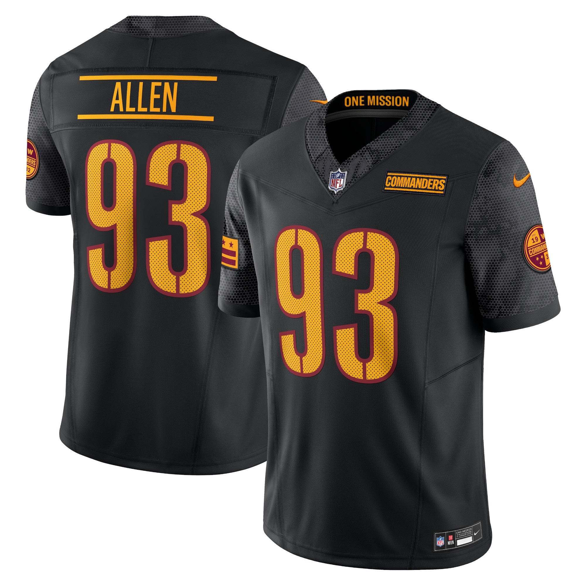 Jonathan Allen Washington Commanders Nike Vapor F.U.S.E. Limited Jersey - Burgundy/Black