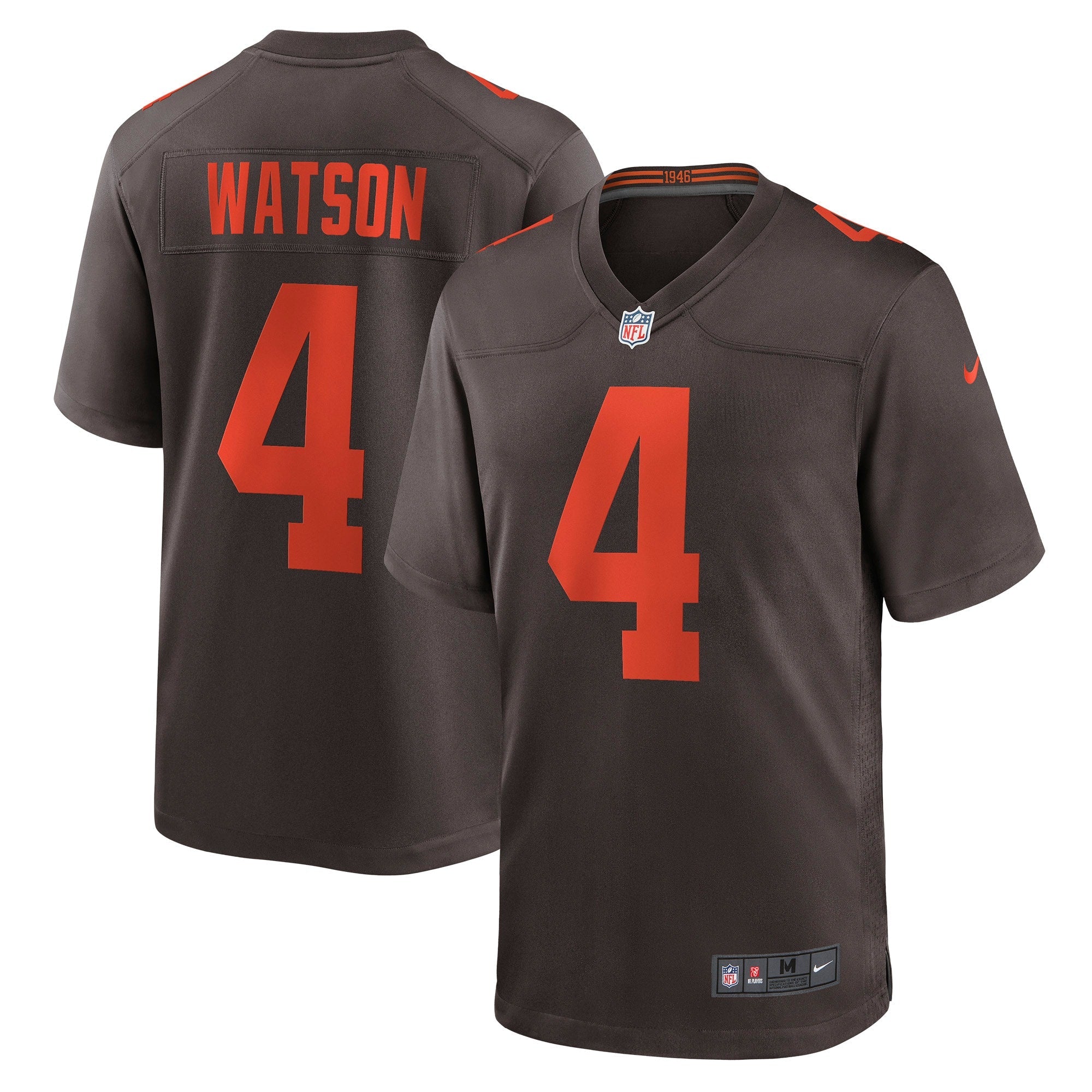 Deshaun Watson Cleveland Browns Nike Alternate Game Jersey - White/Brown