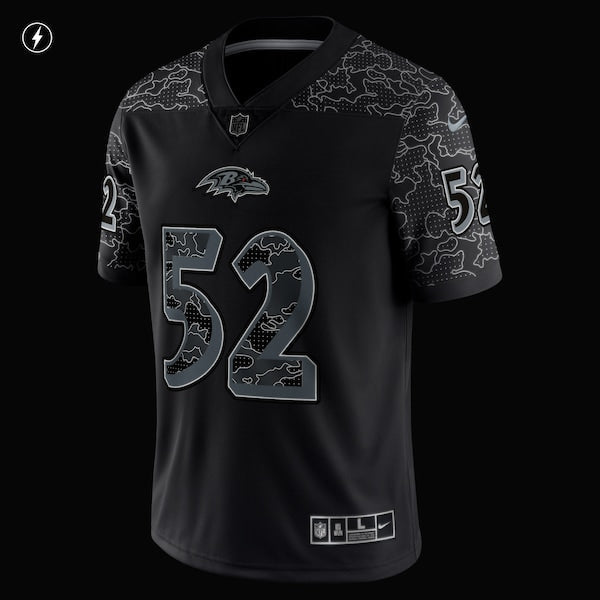Men's Nike Ray Lewis Black Baltimore Ravens Retired Player RFLCTV Limited Jersey