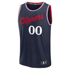 LA Clippers  Youth Fast Break Custom Replica Jersey - Navy  - Icon Edition/White/Red