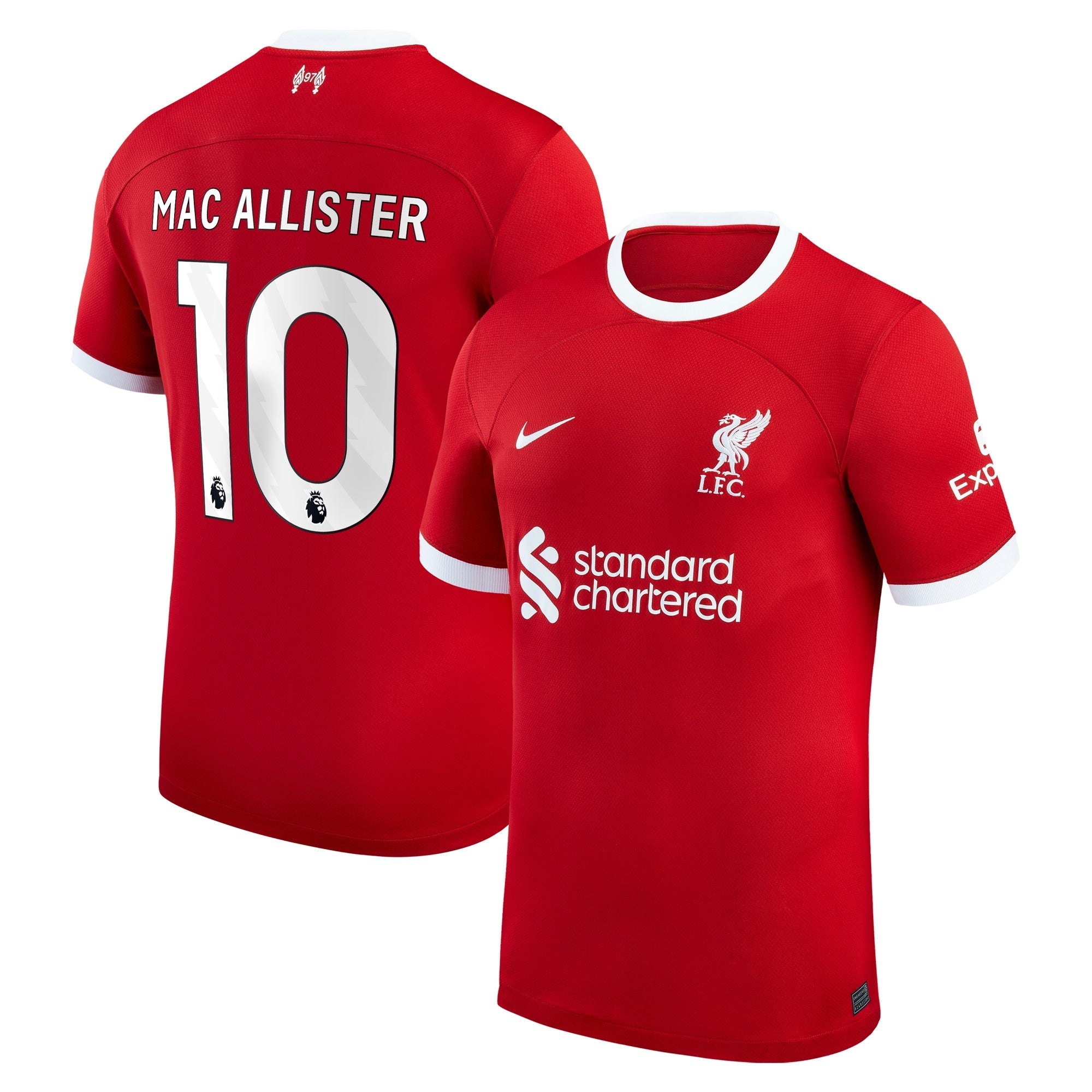 Alexis Mac Allister Liverpool Nike 2023/24 Away Replica Player Jersey - White/Red