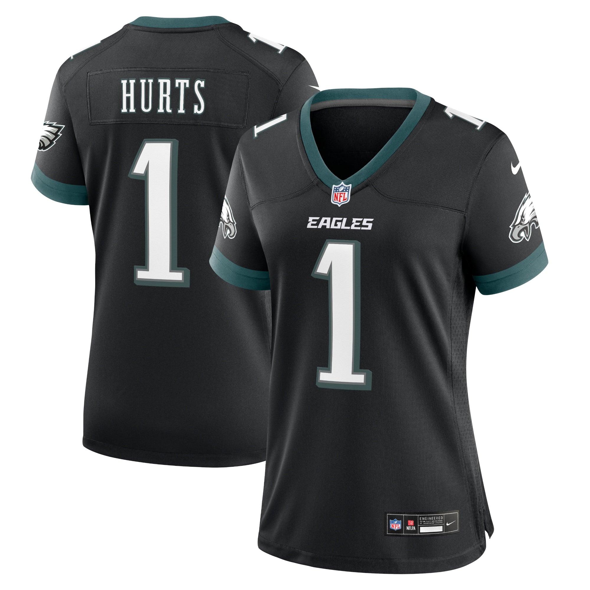 Jalen Hurts Philadelphia Eagles Women's Nike Game Jersey - White/Black/Green/Kelly Green