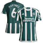 Lisandro Martínez Manchester United adidas 2023/24 Away Replica Player Jersey - Green/Red