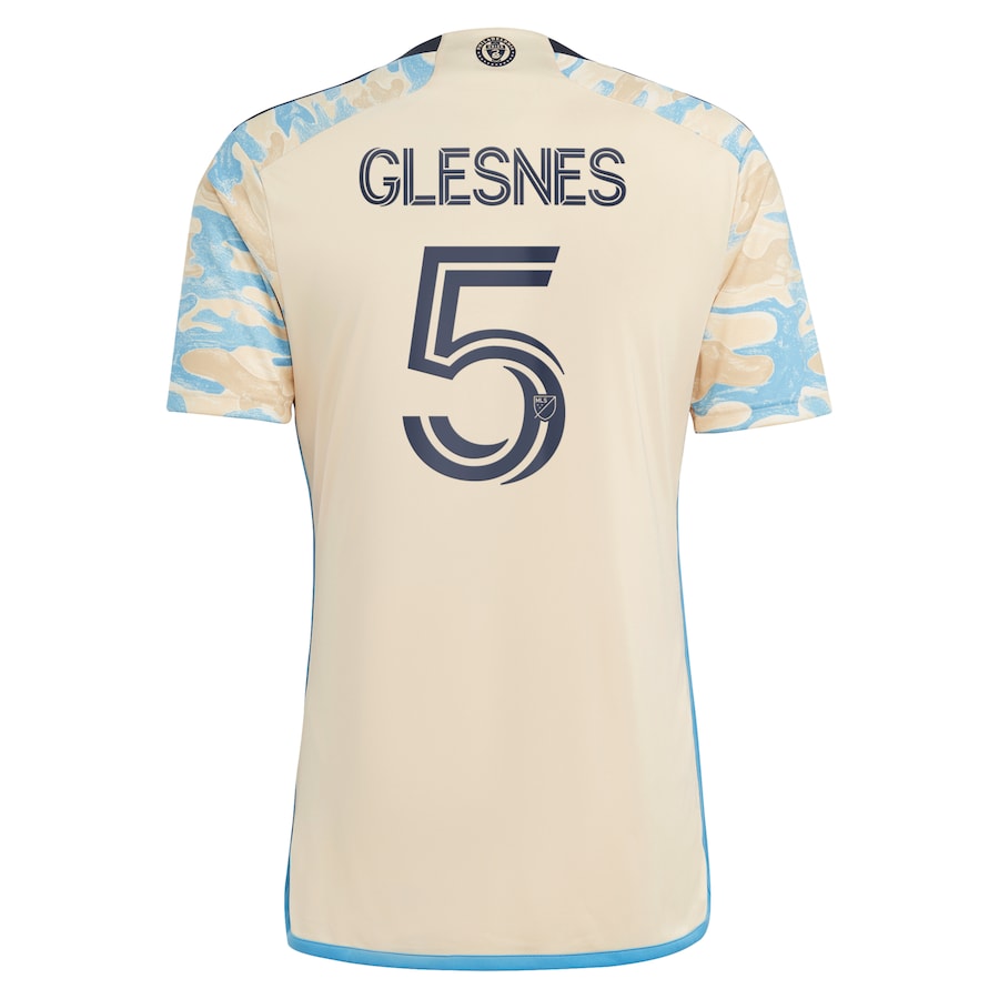 Jakob Glesnes Philadelphia Union adidas 2023 For Philly Replica Jersey - Tan