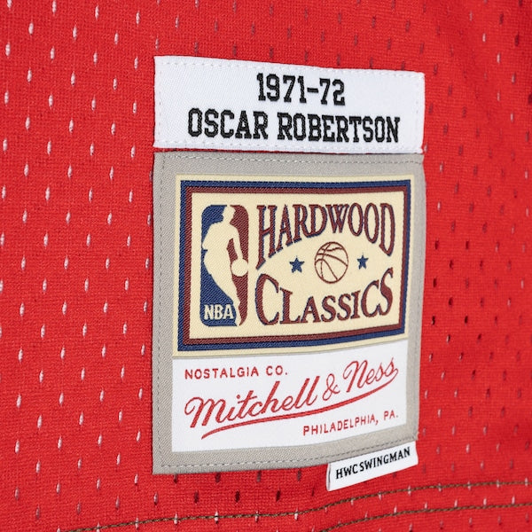 Oscar Robertson Milwaukee Bucks Hardwood Classics 1971/72 Split Swingman Jersey - Green/Red