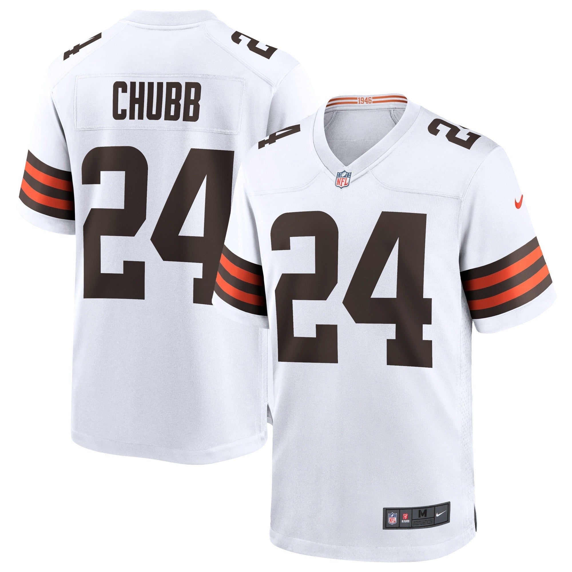 Nick Chubb Cleveland Browns Nike Game Player Jersey - Brown/White