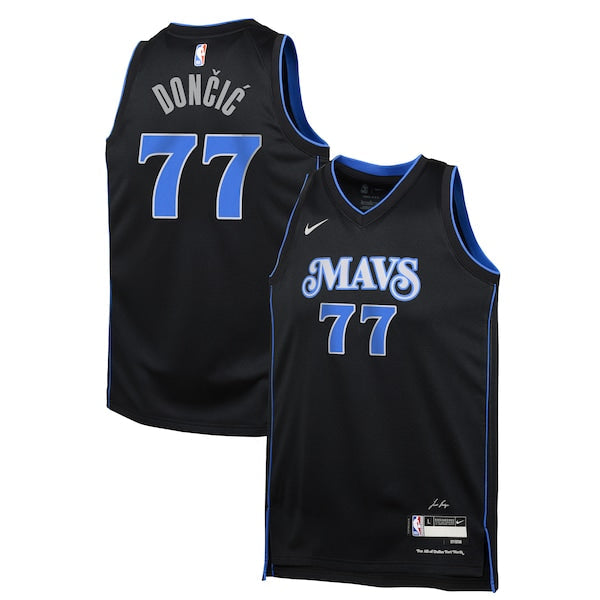 Luka Dončić Dallas Mavericks Nike Youth  Swingman Replica Jersey - City Edition - Black