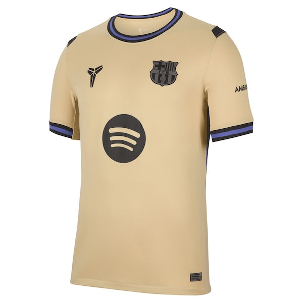 Barcelona Nike 2025/26 Away Stadium Replica Custom Jersey - Gold/Navy