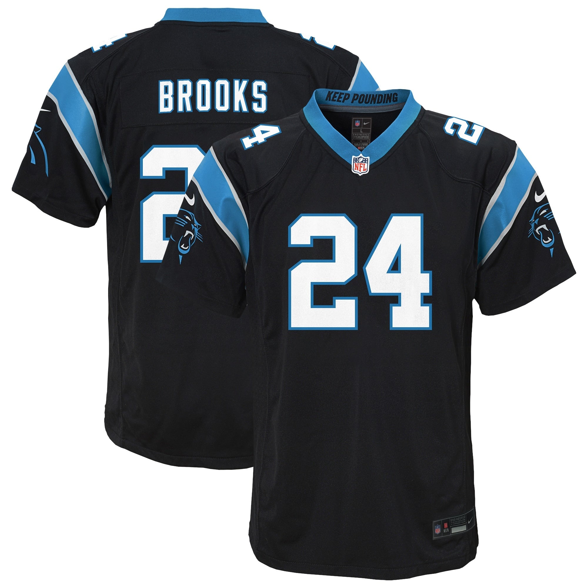 Jonathon Brooks Carolina Panthers Nike Youth Alternate Game Jersey - Blue/Black