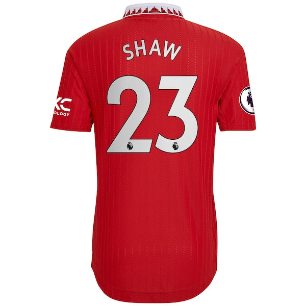 Luke Shaw Manchester United adidas 2022/23 Home Authentic Player Jersey - Red